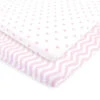 Baby Vision - Luvable Friends Unisex Baby Fitted Playard Sheet, Pink Chevron Dot 2 Baby Vision - Luvable Friends Unisex Baby Fitted Playard Sheet, Pink Chevron Dot -Macro Baby Store baby vision luvable friends unisex baby fitted playard sheet pink chevron dot image 1