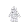 Baby Vision Plush Bathrobes 0-9M, Gray Plaid -Macro Baby Store baby vision plush bathrobes 0 9m gray plaid image 1