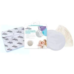 Baby Works Bamboo Reusable Nursing Pads With Wet Bag & Laundry Bag - 8Ct