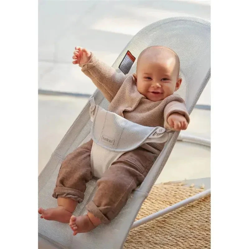 BabyBjorn - Bouncer Balance Soft Mesh, Silver/White 4 BabyBjorn - Bouncer Balance Soft Mesh, Silver/White - Image 2