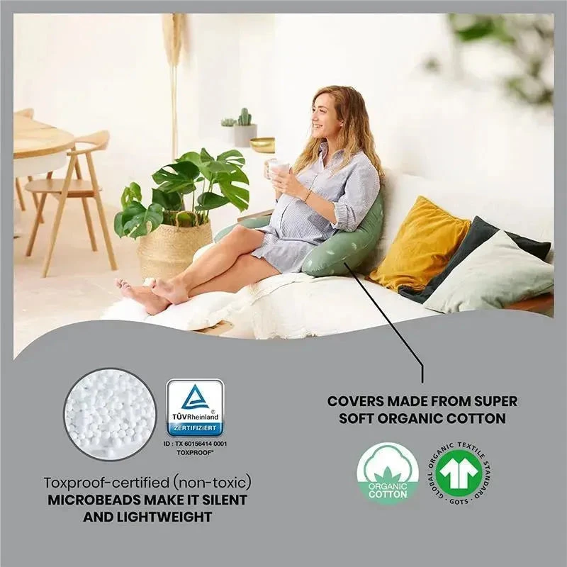 Babymoov - B.Love 2-in-1 Pillow, Green 6 Babymoov - B.Love 2-in-1 Pillow, Green - Image 4