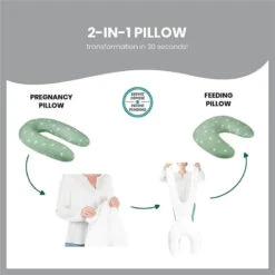 Babymoov - B.Love 2-in-1 Pillow, Green 13 Babymoov - B.Love 2-in-1 Pillow, Green -Macro Baby Store babymoov b love 2 in 1 pillow green image 9