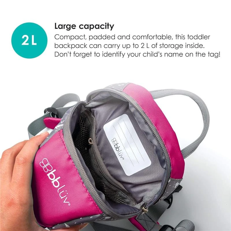 Bbluv - Päk (Pink) - Toddler Backpack With Rein 4 Bbluv - Päk (Pink) - Toddler Backpack With Rein - Image 2