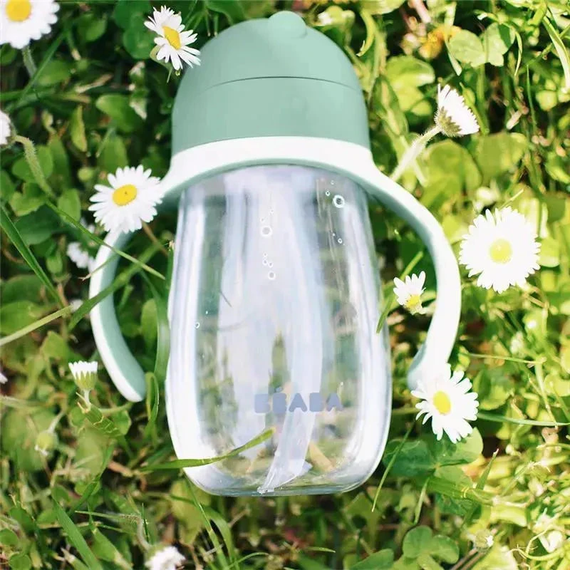 Beaba - Straw Sippy Cup, Sage 5 Beaba - Straw Sippy Cup, Sage - Image 3