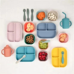 Bella Tunno - Little Bites Bundle, Baby Feeding Set, 100% Food-Grade Silicone, Confetti Castle -Macro Baby Store bella tunno little bites bundle baby feeding set 100 food grade silicone confetti castle image 8