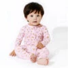 Bellabu Bea - Milk And Cookies Pink Bamboo Convertible Footie 2 Bellabu Bea - Milk And Cookies Pink Bamboo Convertible Footie -Macro Baby Store bellabu bea milk and cookies pink bamboo convertible footie image 1