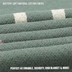 Bleu La La - 100% Luxury Cotton Receiving Swaddle Baby Blanket - Deer -Macro Baby Store bleu la la 100 luxury cotton receiving swaddle baby blanket deer image 4