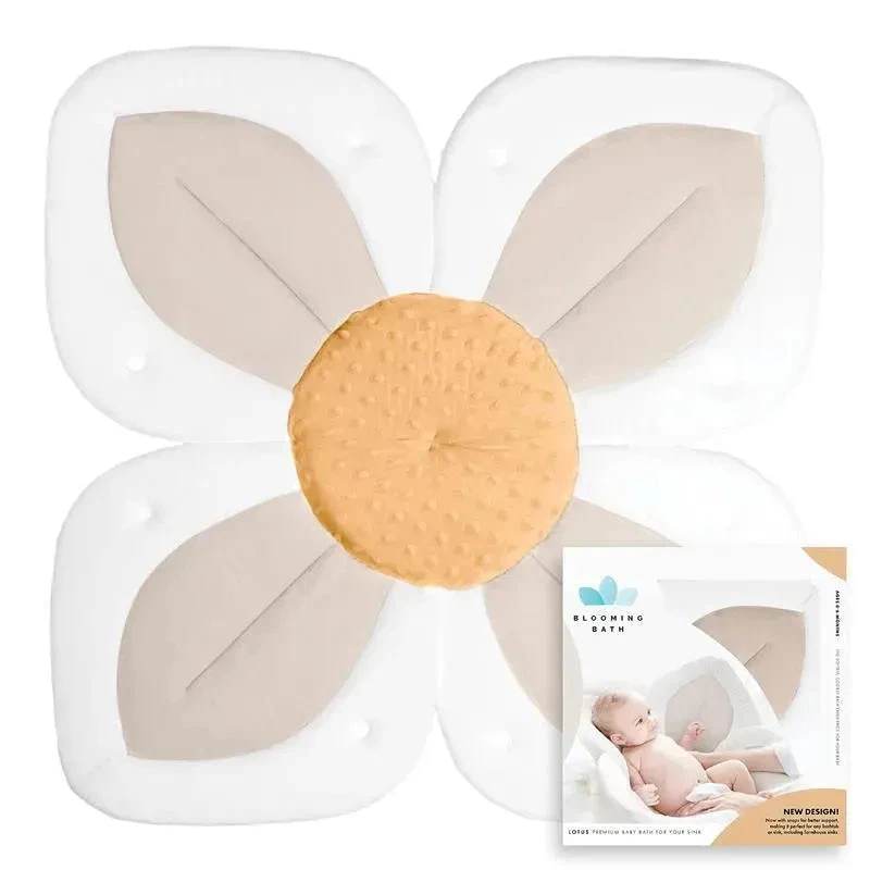 Blooming Bath - Lotus Flower Bath Mat Sink Cushion, Buttercream 3 Blooming Bath - Lotus Flower Bath Mat Sink Cushion, Buttercream