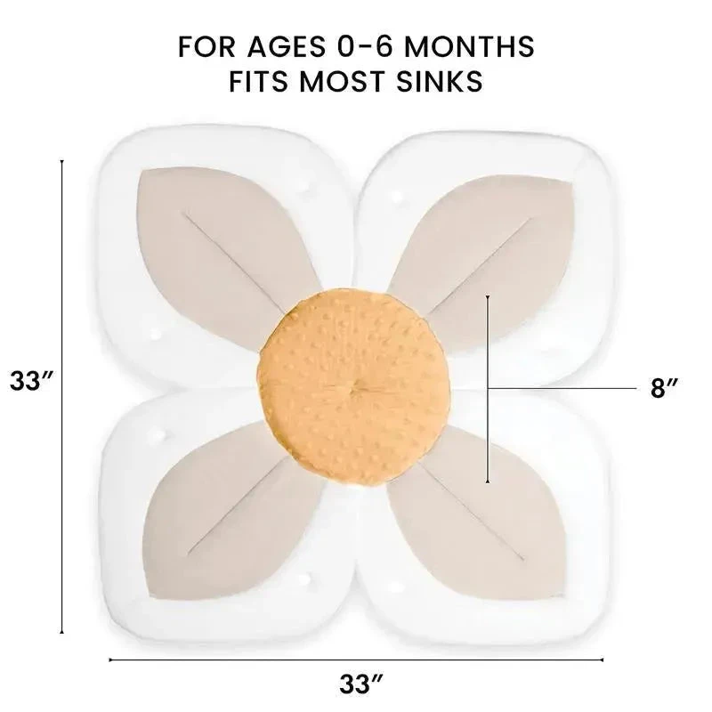 Blooming Bath - Lotus Flower Bath Mat Sink Cushion, Buttercream 9 Blooming Bath - Lotus Flower Bath Mat Sink Cushion, Buttercream - Image 7
