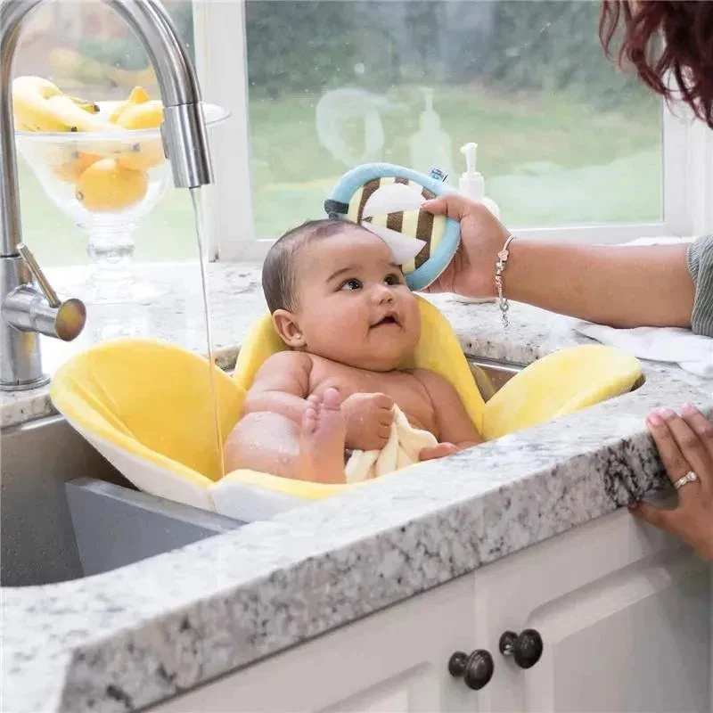 Bloomingbath.com - Poppy Flower Bath Mat - Sink Bathtub Cushion For Baby, Pink/Gray 4 Bloomingbath.com - Poppy Flower Bath Mat - Sink Bathtub Cushion For Baby, Pink/Gray - Image 2