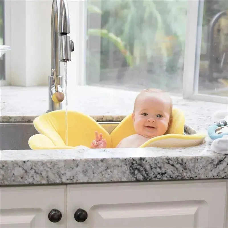 Bloomingbath.com - Poppy Flower Bath Mat - Sink Bathtub Cushion For Baby, Yellow 9 Bloomingbath.com - Poppy Flower Bath Mat - Sink Bathtub Cushion For Baby, Yellow - Image 7