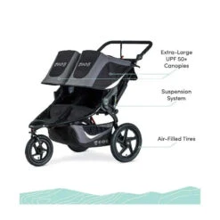 BOB Jogging Stroller Double In Black 13 BOB Jogging Stroller Double In Black -Macro Baby Store bob jogging stroller double in black image 7