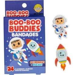 Boo Boo Buddies - Kids Adhesive Bandages, Astronaut + Rocket