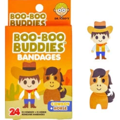 Boo Boo Buddies - Kids Adhesive Bandages, Cowboy + Horse