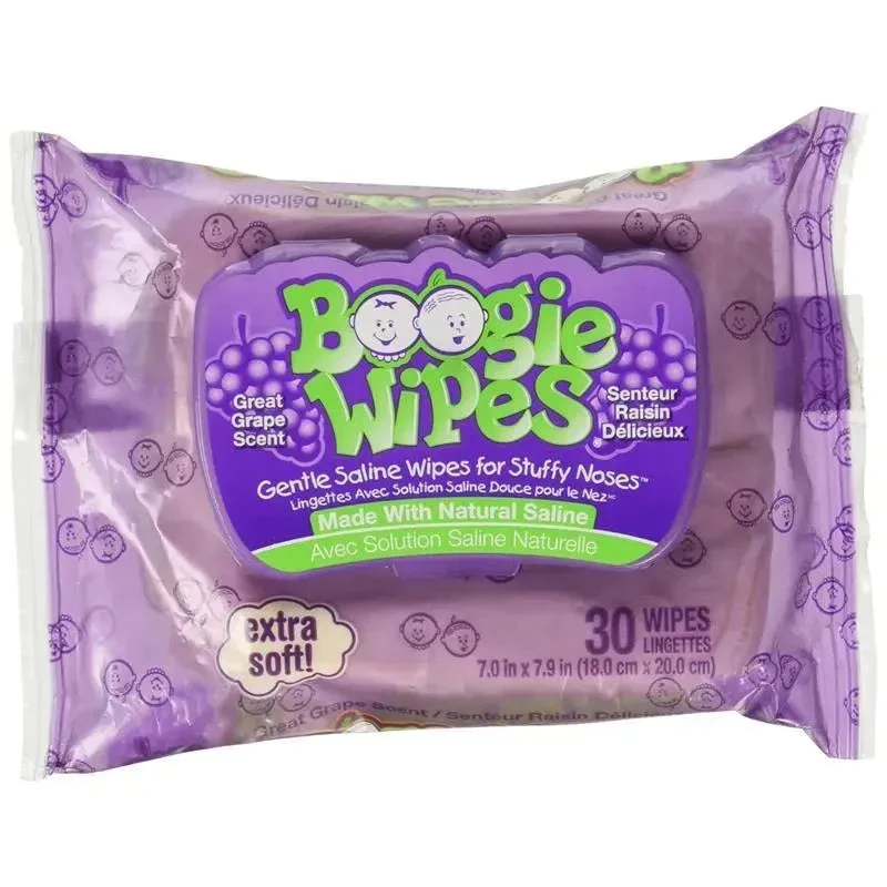 Boogie Wipes - 30Ct Saline Nose Wipes, Grape 3 Boogie Wipes - 30Ct Saline Nose Wipes, Grape