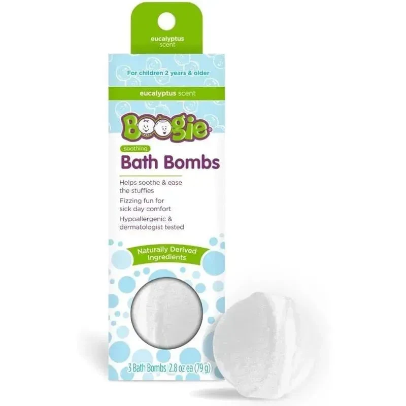 Boogie Wipes - 3Pk Calming Bath Bombs, Eucalyptus 3 Boogie Wipes - 3Pk Calming Bath Bombs, Eucalyptus