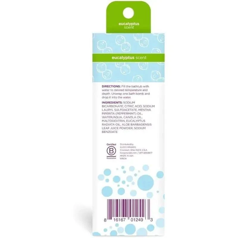 Boogie Wipes - 3Pk Calming Bath Bombs, Eucalyptus 6 Boogie Wipes - 3Pk Calming Bath Bombs, Eucalyptus - Image 4