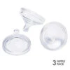 Boon NURSH 3-Pack Standard-Neck Slow-Flow Nipples, Clear -Macro Baby Store boon nursh 3 pack standard neck slow flow nipples clear image 1