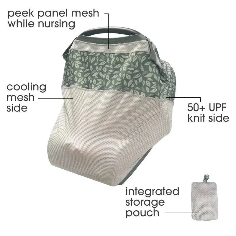Boppy Company - 4 & More Multi-use Cover, Green Leaves 4 Boppy Company - 4 & More Multi-use Cover, Green Leaves - Image 2