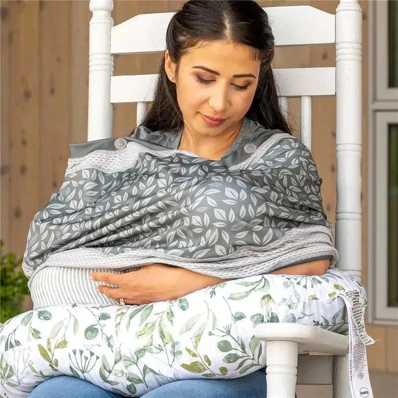 Boppy Company - 4 & More Multi-use Cover, Green Leaves 6 Boppy Company - 4 & More Multi-use Cover, Green Leaves - Image 4