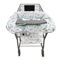 Boppy - Shopping Cart & High Chair Cover With Storage Pouch, Gray Green Koala
