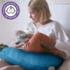 Boppy - Nursing Pillow Support With Removable Cover, Machine Washable, Cerulean Blue