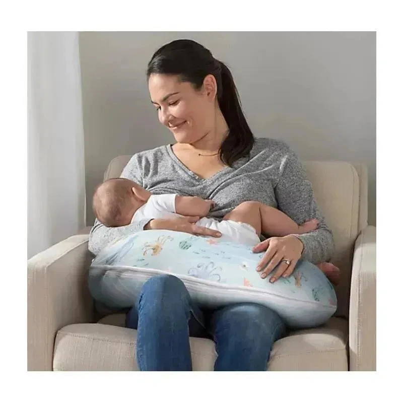 Boppy - Nursing Pillow Cover, Blue Ocean 4 Boppy - Nursing Pillow Cover, Blue Ocean - Image 2