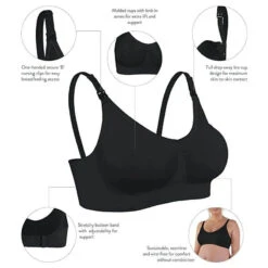 Bravado Designs Body Silk Seamless Nursing Bra, Black 9 Bravado Designs Body Silk Seamless Nursing Bra, Black -Macro Baby Store bravado designs body silk seamless nursing bra black 1 image 7