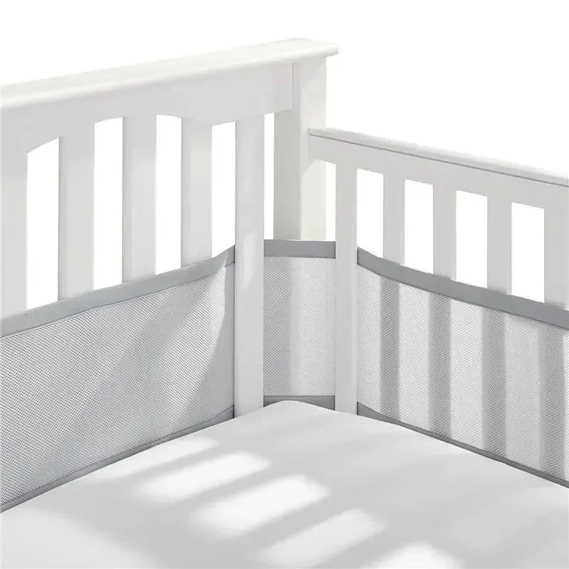 BreathableBaby - Classic Breathable Mesh Crib Liner, Gray 13 BreathableBaby - Classic Breathable Mesh Crib Liner, Gray - Image 11