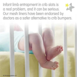 BreathableBaby - Classic Breathable Mesh Crib Liner, Gray 16 BreathableBaby - Classic Breathable Mesh Crib Liner, Gray -Macro Baby Store breathable baby breathable mesh crib liner gray image 7