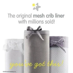 BreathableBaby - Classic Breathable Mesh Crib Liner, Gray 17 BreathableBaby - Classic Breathable Mesh Crib Liner, Gray -Macro Baby Store breathable baby breathable mesh crib liner gray image 9