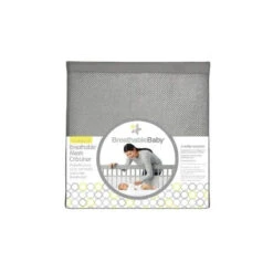BreathableBaby - Classic Breathable Mesh Crib Liner, Peaceful Elephant Gray 11 BreathableBaby - Classic Breathable Mesh Crib Liner, Peaceful Elephant Gray -Macro Baby Store breathablebaby classic breathable mesh crib liner peaceful elephant gray image 9