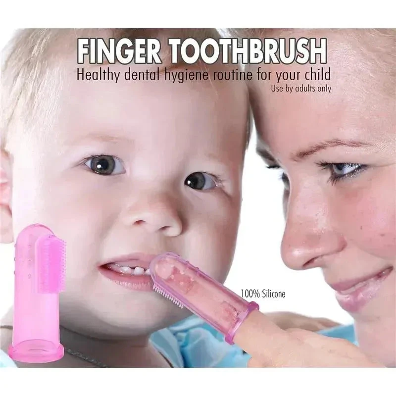 Brilliant Baby - Finger Toothbrush, 3 Months Old And Up, Pink/Clear, 2 Brush Set 9 Brilliant Baby - Finger Toothbrush, 3 Months Old And Up, Pink/Clear, 2 Brush Set - Image 7