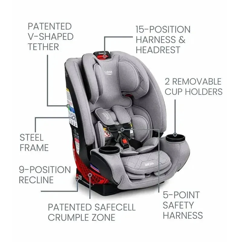 Britax - One4Life ClickTight All-in-One Car Seat, Diamond Quilted Gray 7 Britax - One4Life ClickTight All-in-One Car Seat, Diamond Quilted Gray - Image 5