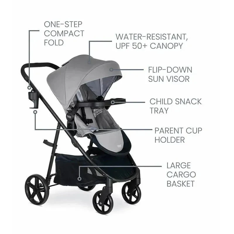 Britax - Willow Brook Travel System, Graphite Glacier 8 Britax - Willow Brook Travel System, Graphite Glacier - Image 6