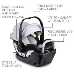 Britax - Willow S Infant Car Seat With Alpine Anti-Rebound Base, Glacier Onyx -Macro Baby Store britax willow s infant car seat with alpine anti rebound base glacier onyx image 3