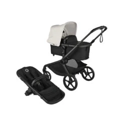 Bugaboo - Kangaroo Double Stroller, Black/Midnight Black-Misty White -Macro Baby Store bugaboo kangaroo double stroller black midnight black misty white image 4