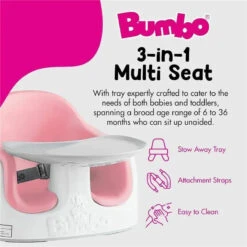 Bumbo Distribution - Multi Seat 3-in-1 Baby & Toddler Convertible Non-Slip Floor, Cradle Pink 17 Bumbo Distribution - Multi Seat 3-in-1 Baby & Toddler Convertible Non-Slip Floor, Cradle Pink -Macro Baby Store bumbo distribution multi seat 3 in 1 baby toddler convertible non slip floor cradle pink image 7
