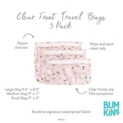 Bumkins - 3Pk Disney Clear Travel Bag, Princess Magic -Macro Baby Store bumkins 3pk disney clear travel bag princess magic image 4