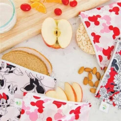 Bumkins Disney Reusable Snack Bag, Large - Classic Minnie Mouse -Macro Baby Store bumkins disney reusable snack bag large classic minnie mouse image 5