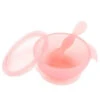 Bumkins - Silicone Feeding Set With Suction For Baby And Toddler, Pink Jelly -Macro Baby Store bumkins silicone feeding set with suction for baby and toddler pink jelly image 1
