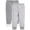 Burt's Bees Baby Burt's Bees - 2Pk Organic Baby Classic Stripe Footless Pants, Heather Grey -Macro Baby Store burts bees 2pk organic baby classic stripe footless pants heather grey image 1