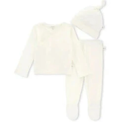 Burt's Bees Baby Burts Bees - 3Pk Ribbed Take Me Home Set, Eggshell