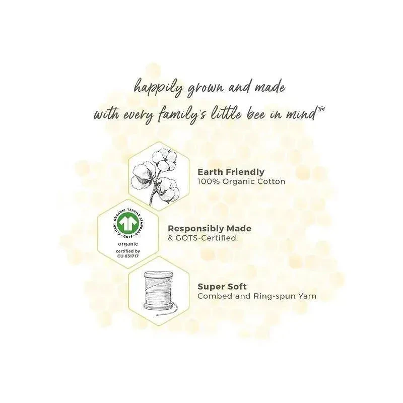 Burt's Bees Baby Burts Bees - 3Pk Ribbed Take Me Home Set, Eggshell 4 Burt's Bees Baby Burts Bees - 3Pk Ribbed Take Me Home Set, Eggshell - Image 2