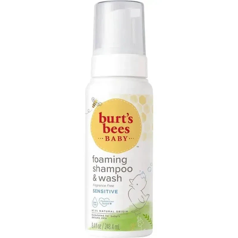 Burt's Bees Baby Burt's Bees - Baby Foaming Shampoo & Wash, Sensitive, 8.4 Fl Oz 3 Burt's Bees Baby Burt's Bees - Baby Foaming Shampoo & Wash, Sensitive, 8.4 Fl Oz
