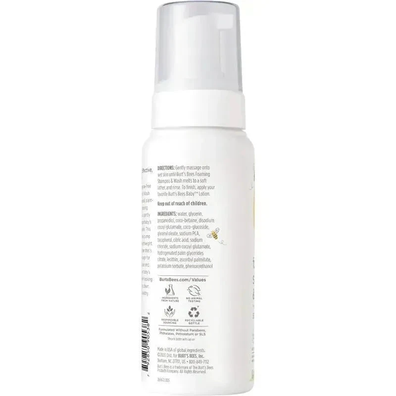 Burt's Bees Baby Burt's Bees - Baby Foaming Shampoo & Wash, Sensitive, 8.4 Fl Oz 14 Burt's Bees Baby Burt's Bees - Baby Foaming Shampoo & Wash, Sensitive, 8.4 Fl Oz - Image 12