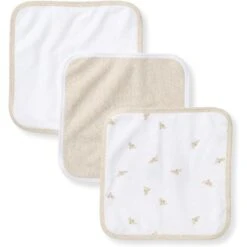 Burt's Bees Baby Burt's Bees - Baby Infant Washcloths, 100% Organic Cotton, 3Pck, Hummus