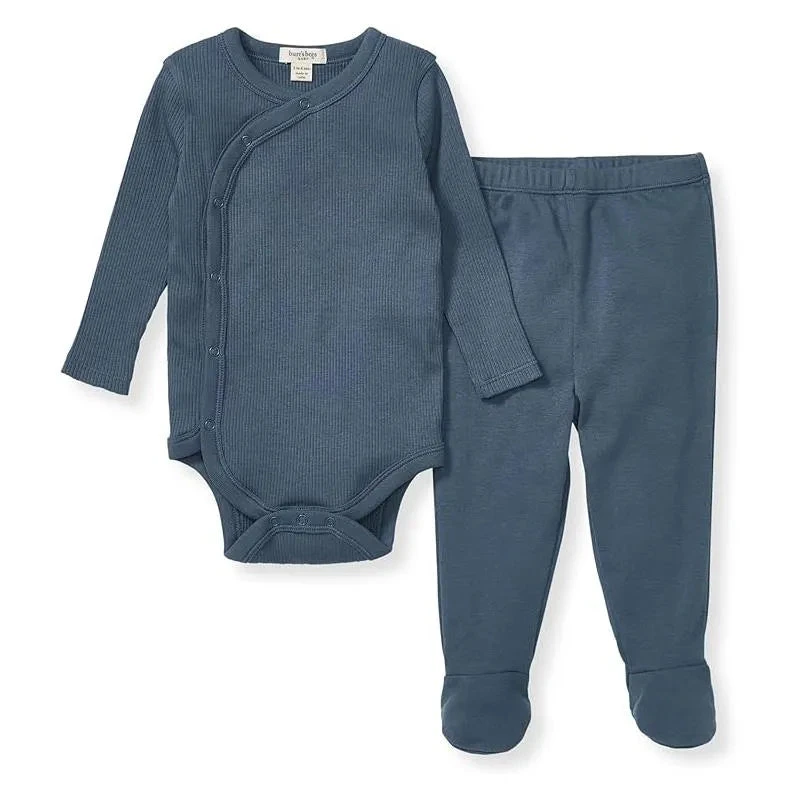 Burt's Bees Baby Burts Bees - Baby Unisex Wrap Front Bodysuit Set, Underwater 3 Burt's Bees Baby Burts Bees - Baby Unisex Wrap Front Bodysuit Set, Underwater