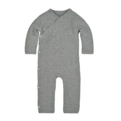 Burt's Bees Baby Burt's Bees Quilted Kimono Coverall, Heather Grey