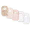 Burt's Bees Baby Burts Bees - Set Of 5 Whimsical Floral Lap Shoulder Bibs, Ranunculus